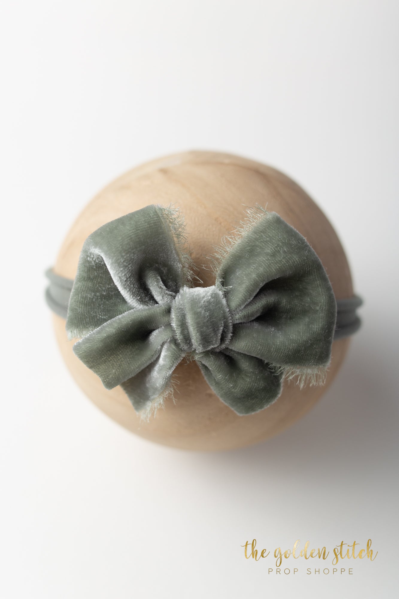 Sage Deluxe Velvet Bow