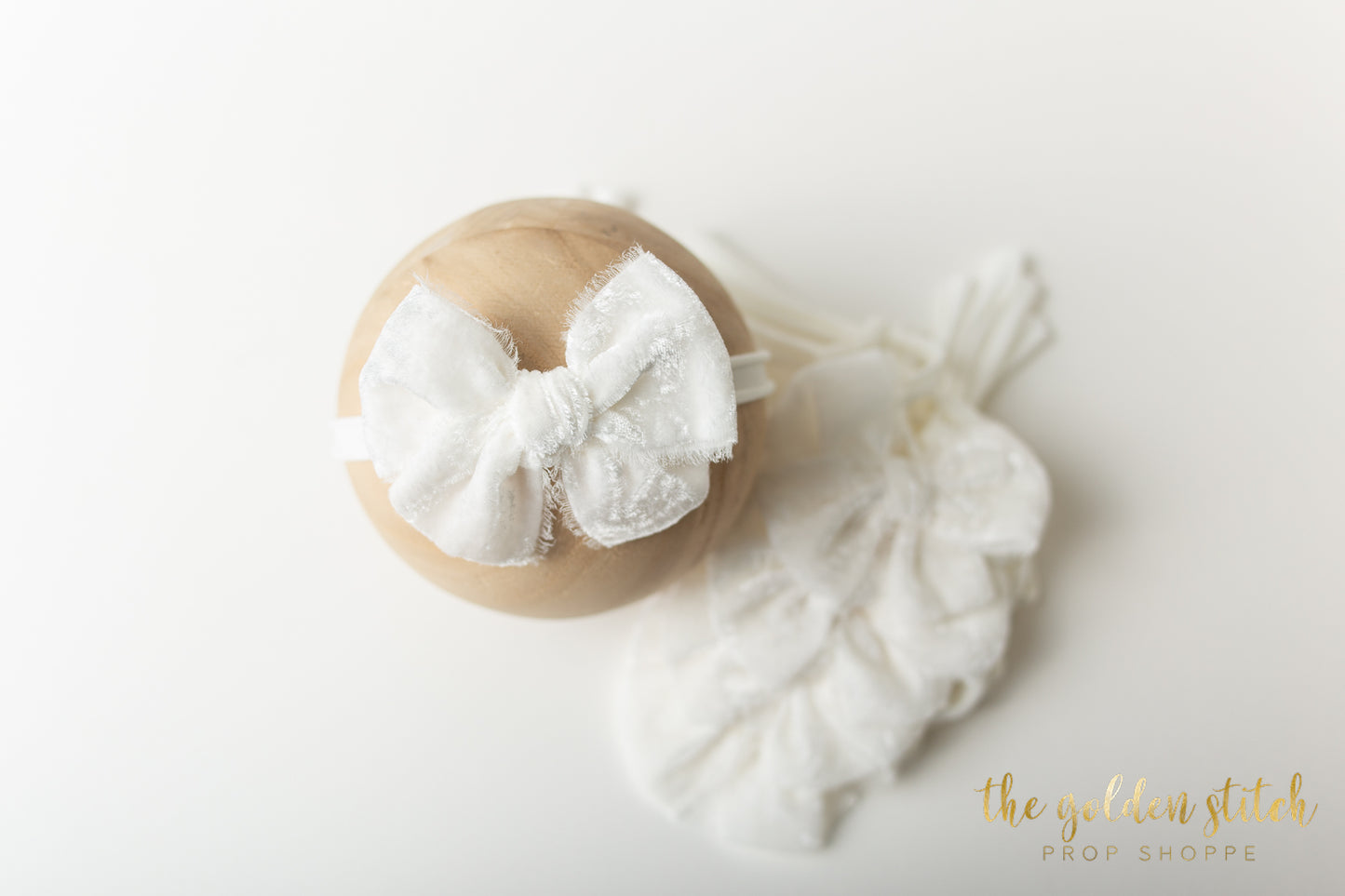 White Velvet Deluxe Bow