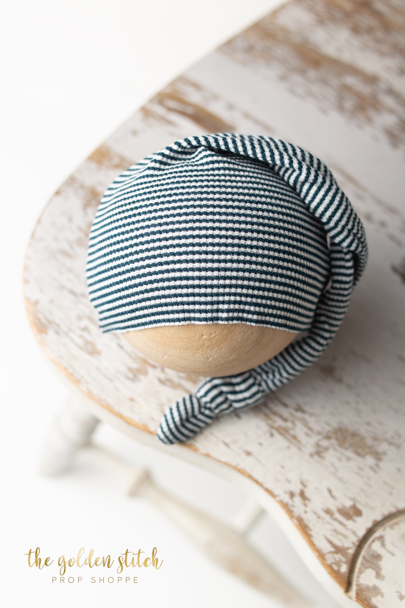 Teal Stripe Sleepy Cap