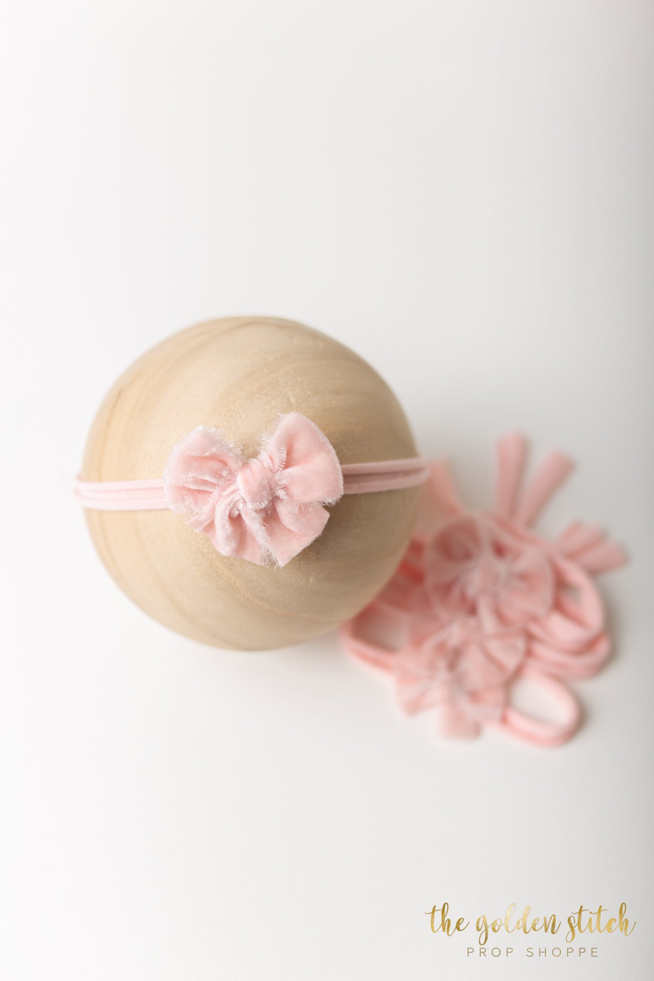 Blush Mini Velvet Bow