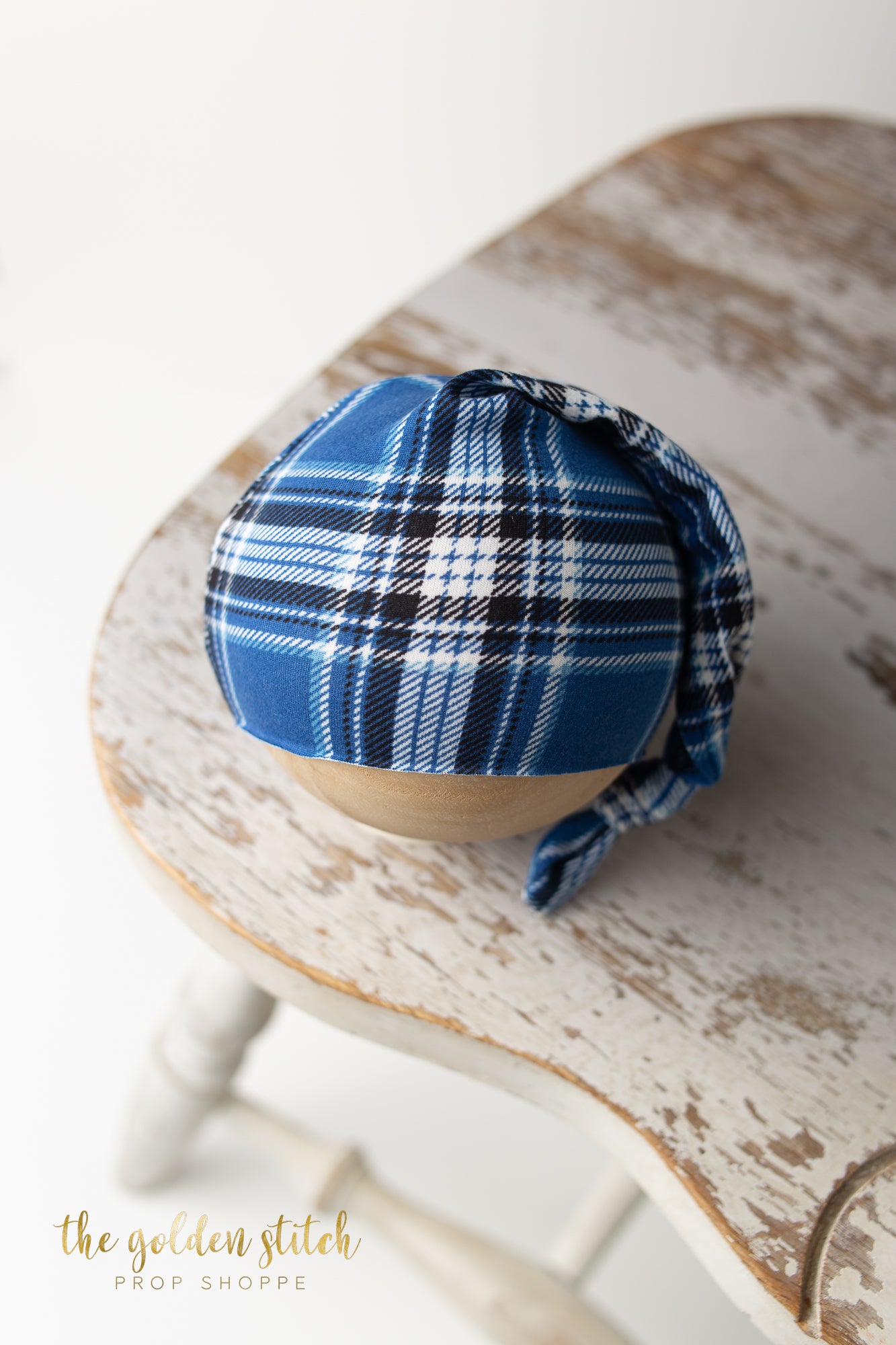 Blue Plaid Sleepy Cap