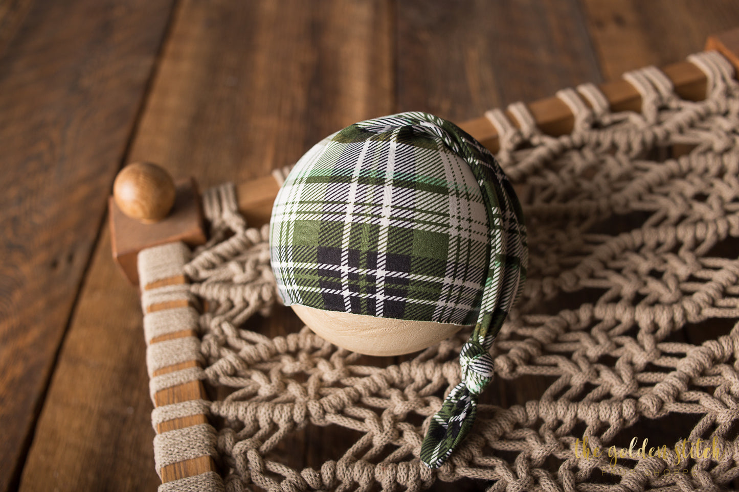 Green Plaid Sleepy Cap