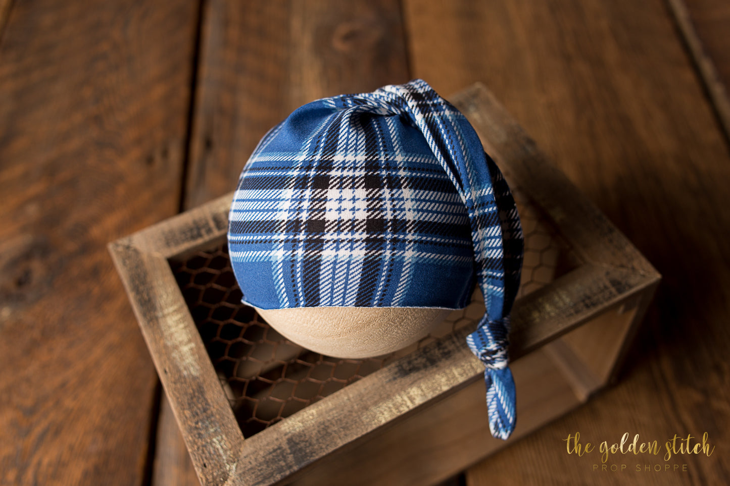 Blue Plaid Sleepy Cap