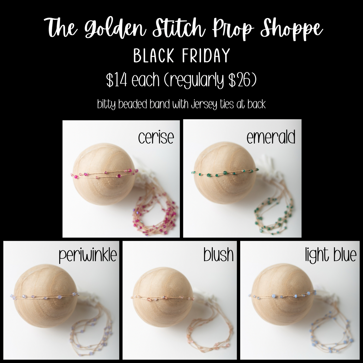 Dainty Beaded Headbands