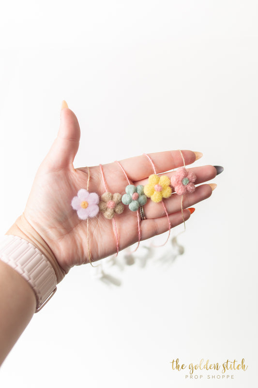 Bitty Felted Flowers