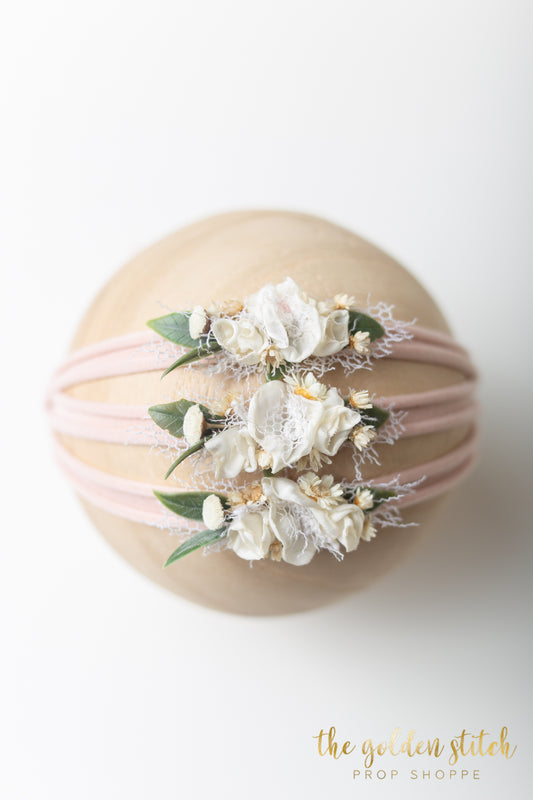 Blush & Cream Blooms Headband