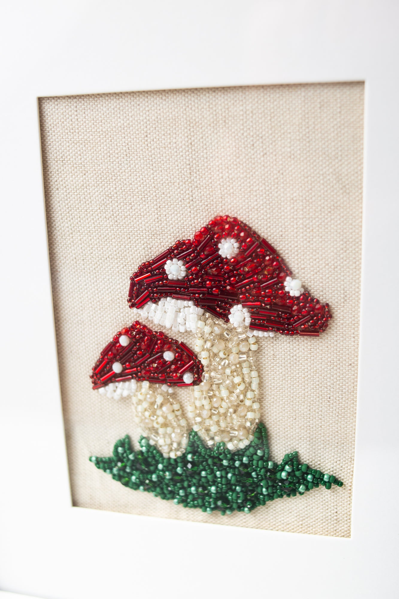 Beaded Mushroom Wall Art