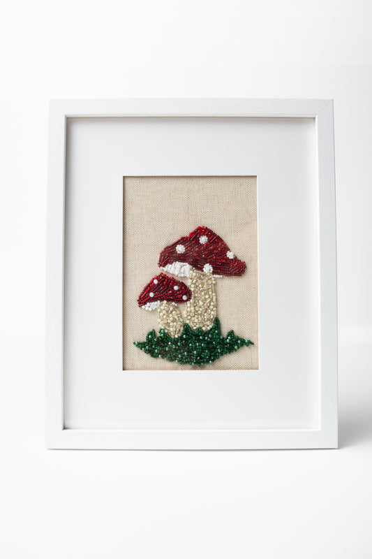 Beaded Mushroom Wall Art