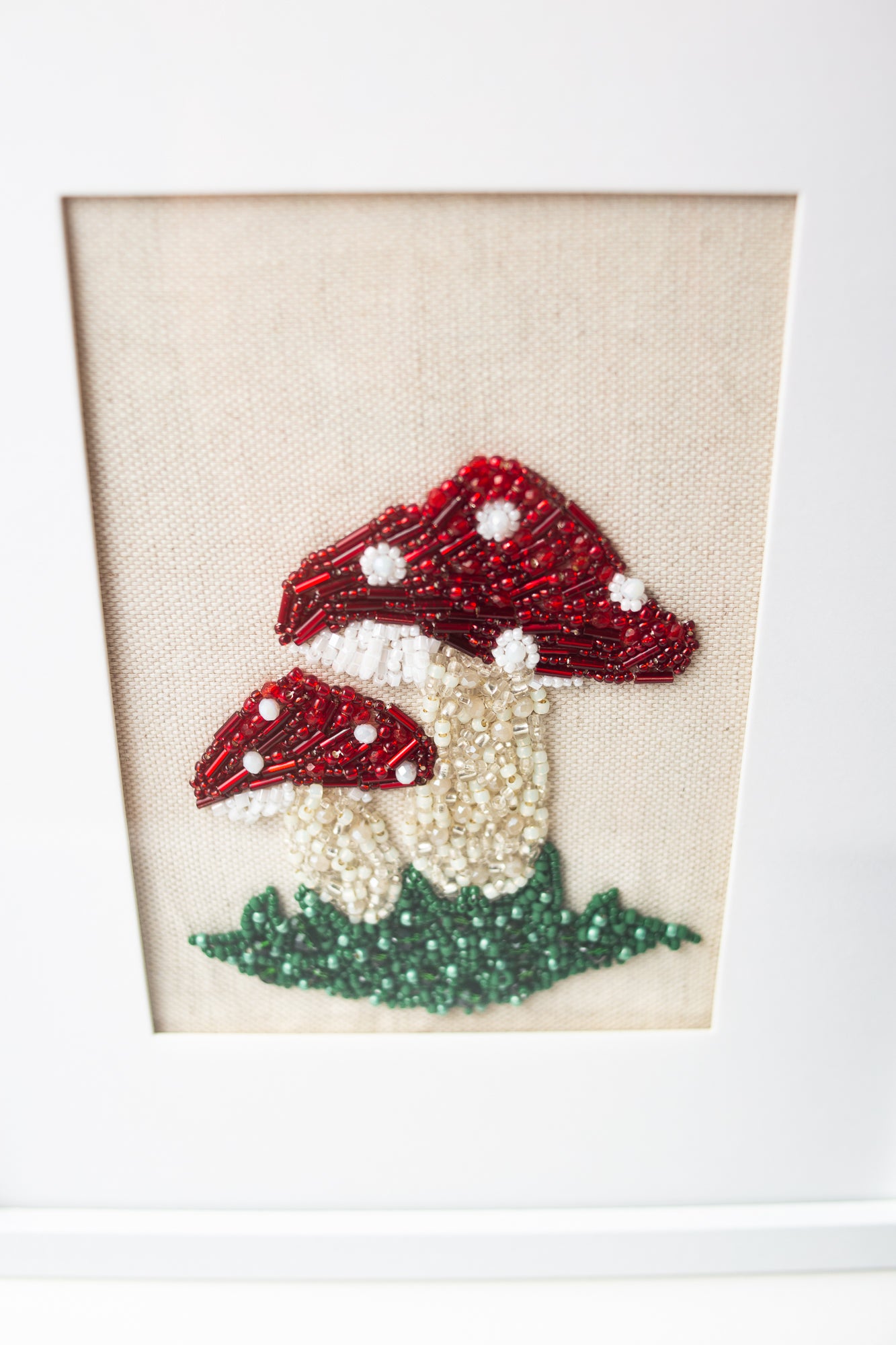 Beaded Mushroom Wall Art