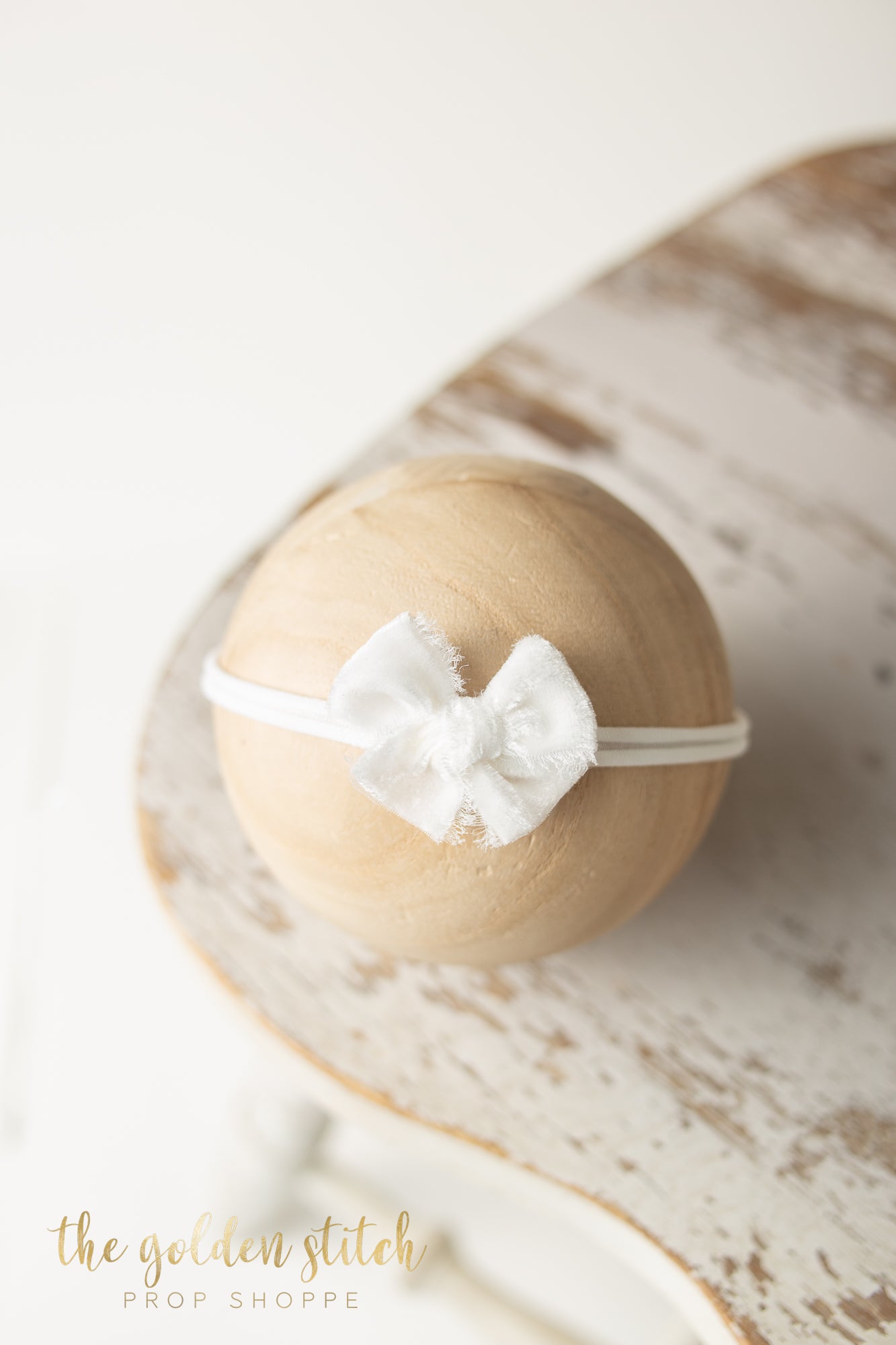 White Mini Velvet Bow