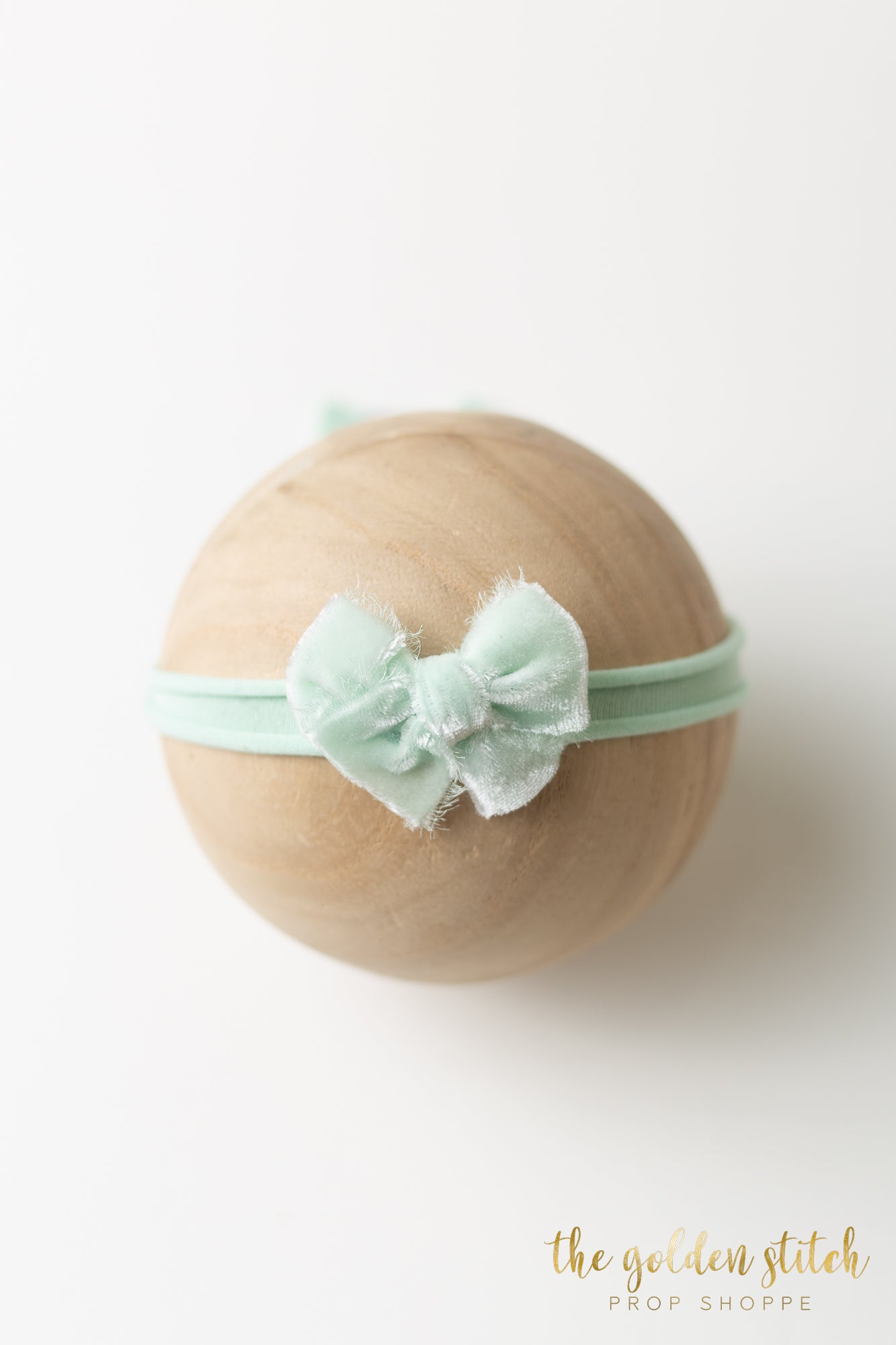 Spearmint Mini Velvet Bow