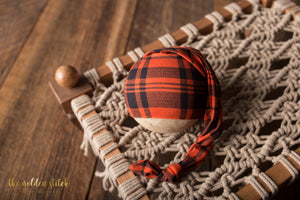 Rust Plaid Sleepy Cap