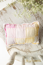 Load image into Gallery viewer, Pink &amp; Yellow Vintage Quilt Pillow
